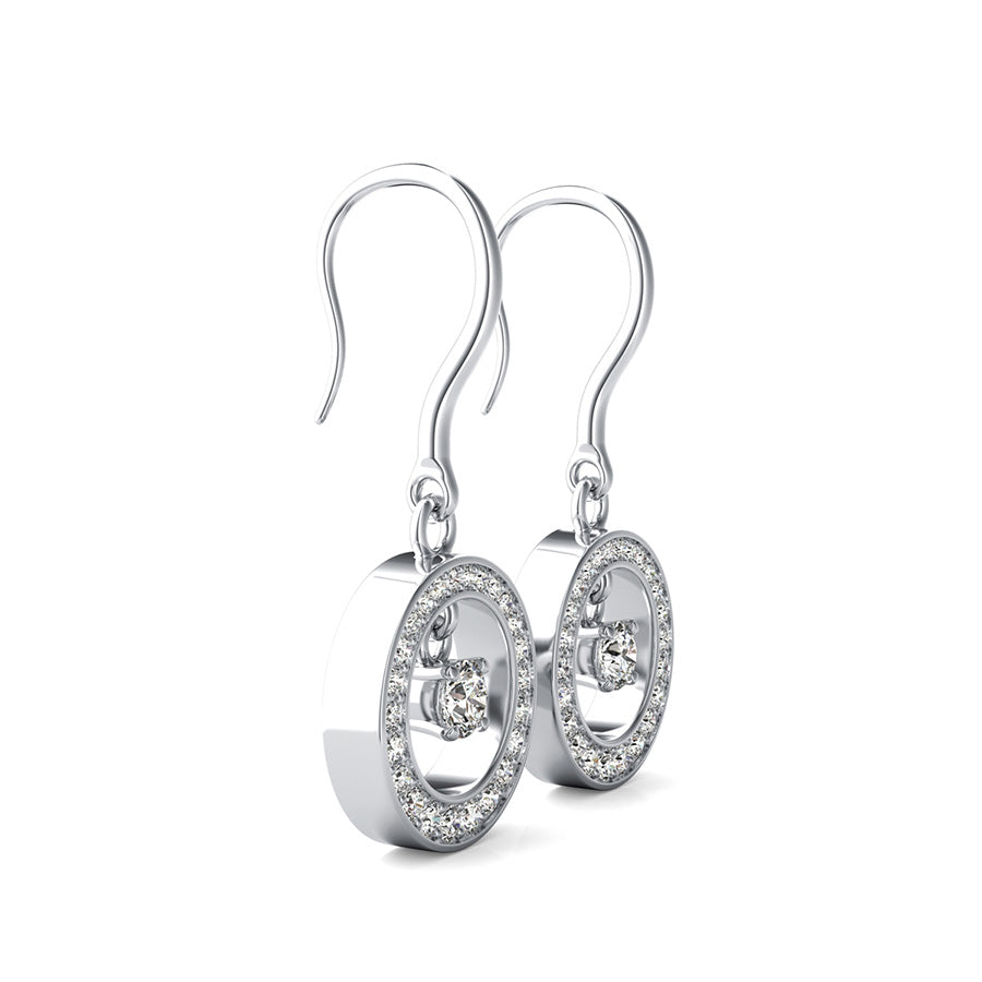 Open Circle Dangling Earrings