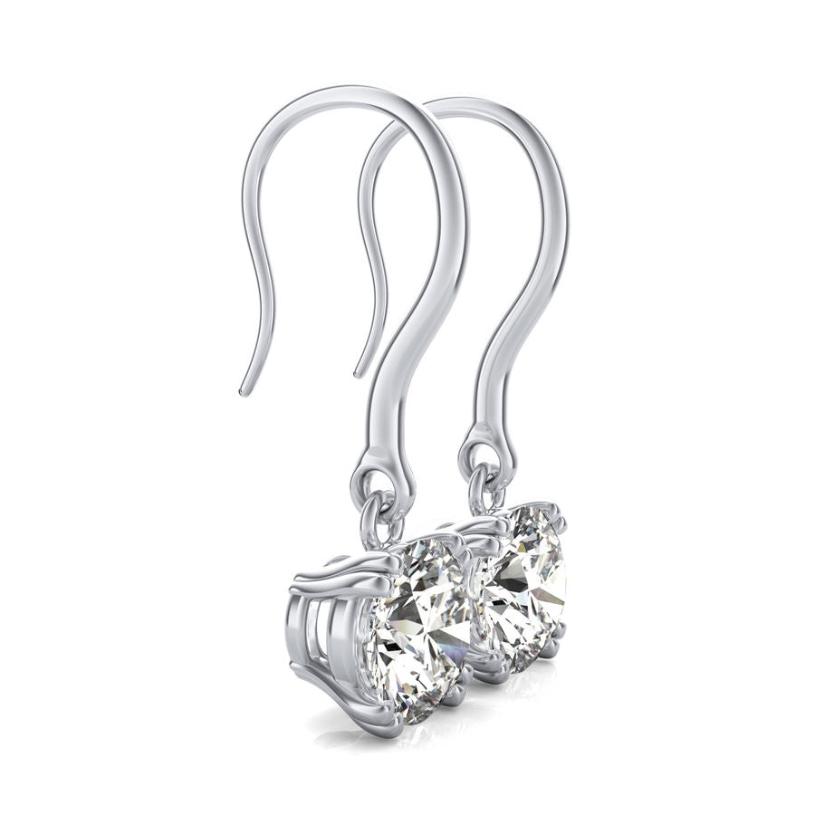 Leverback Classic Solitaire Earrings