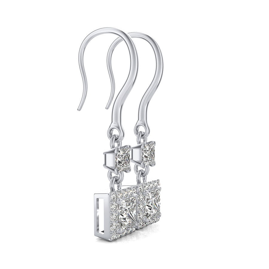 Lever Back Halo Earrings