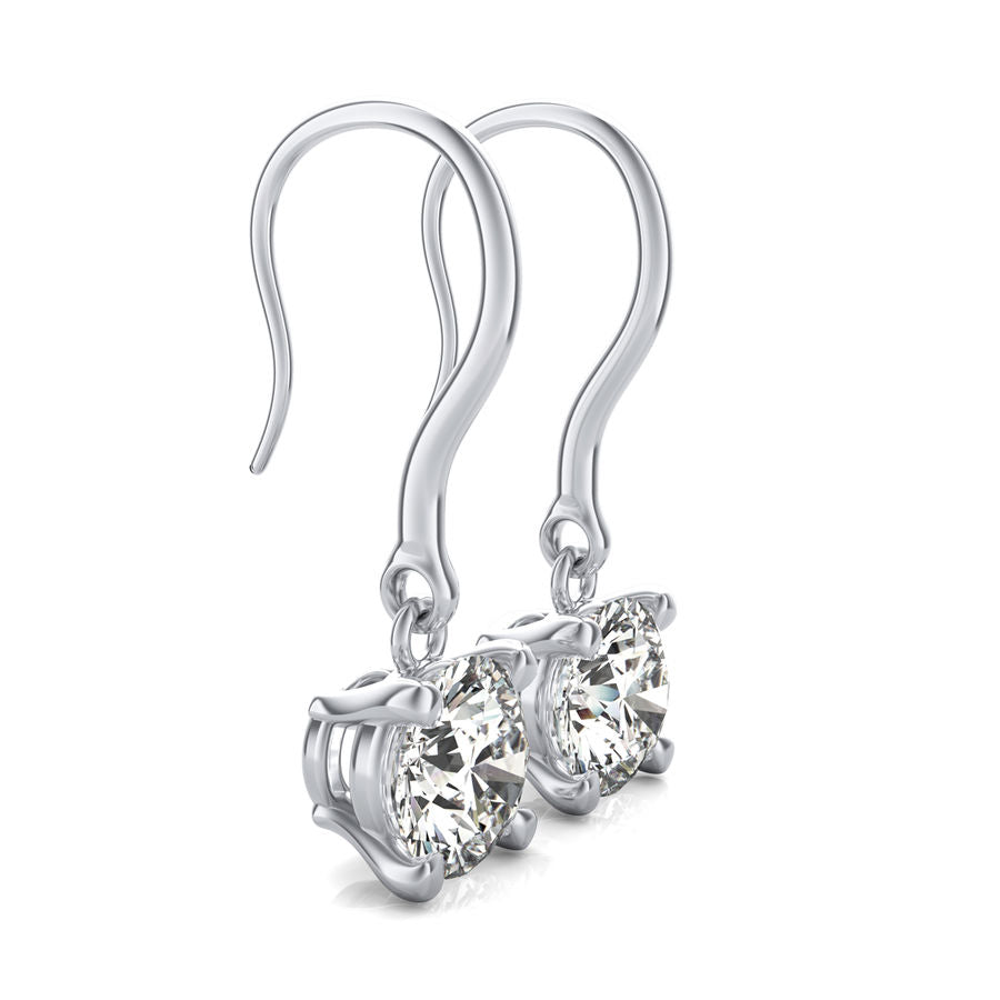 Leverback Solitaire Earrings