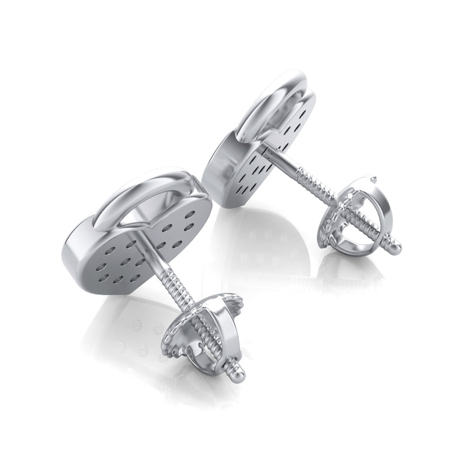 Heart Lock Stud Earrings