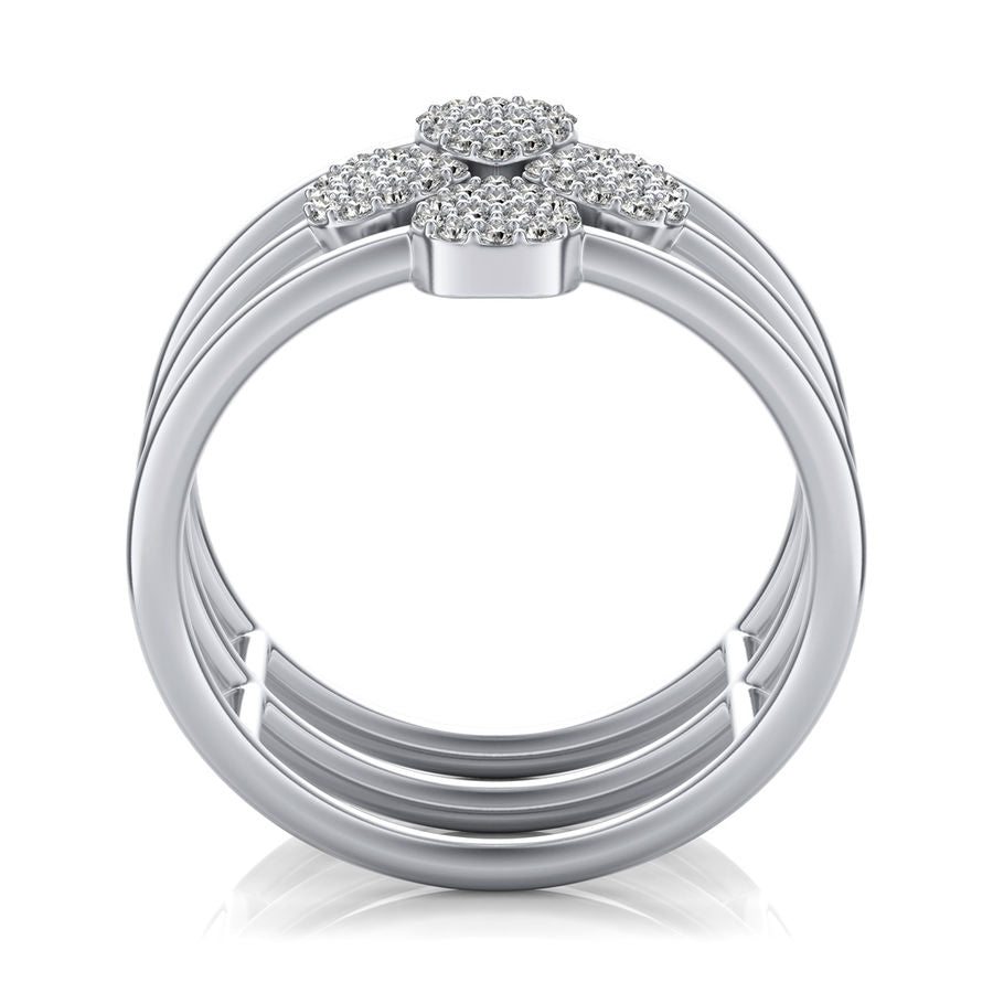 Triple Ring Cross Fashion Ring