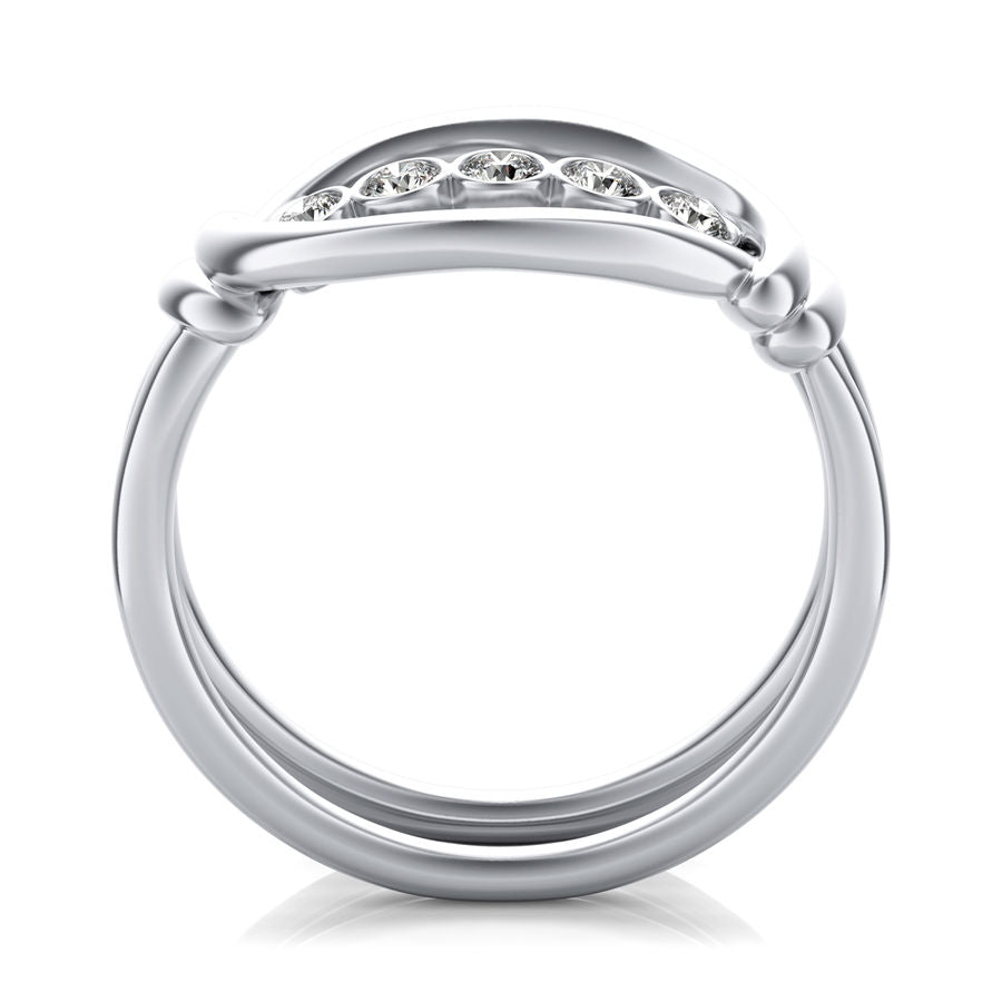 5 Stone Ring Double Shank