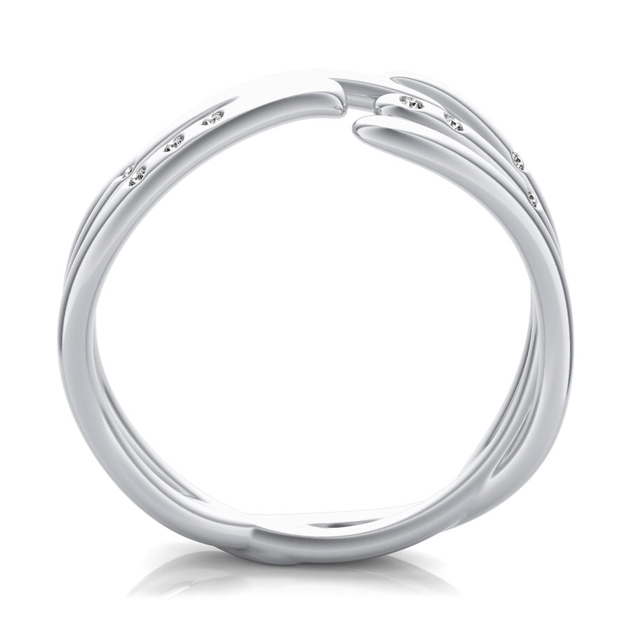 Triple Row Bezel Set Fashion Ring