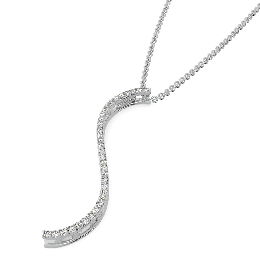 "BLESSED" S-Curved Drop Bar Pendant