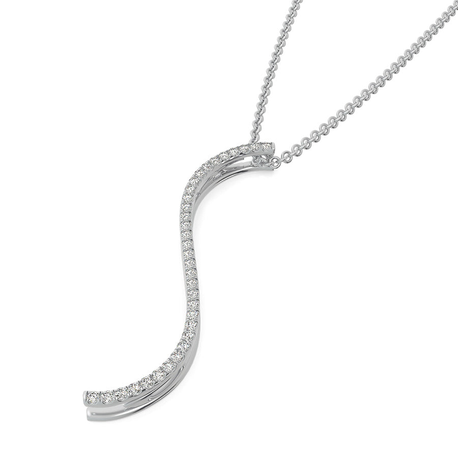 "XOXO" S-Curved Drop Bar Pendant