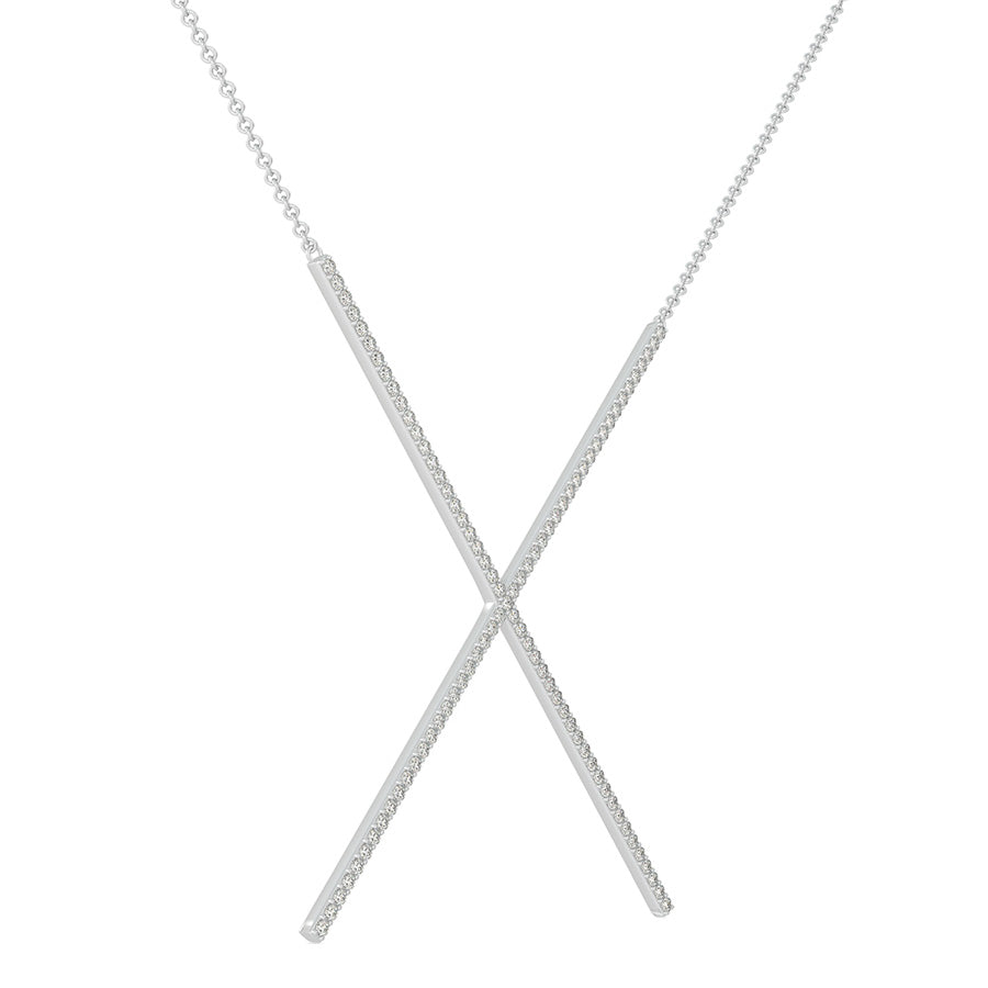 X Bar Pendant 1 3/5 Inch