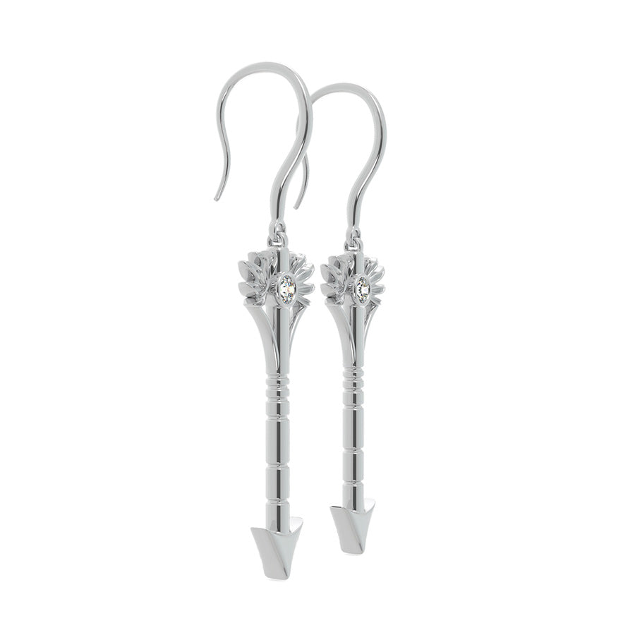 Leaf Arrow Dangling Earrings