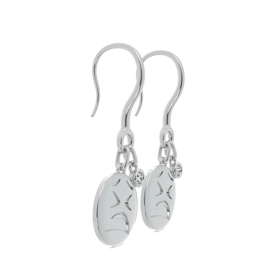 Crying Emoji Disc Earrings