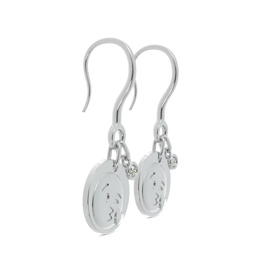 Kisses Emoji Coin Earrings