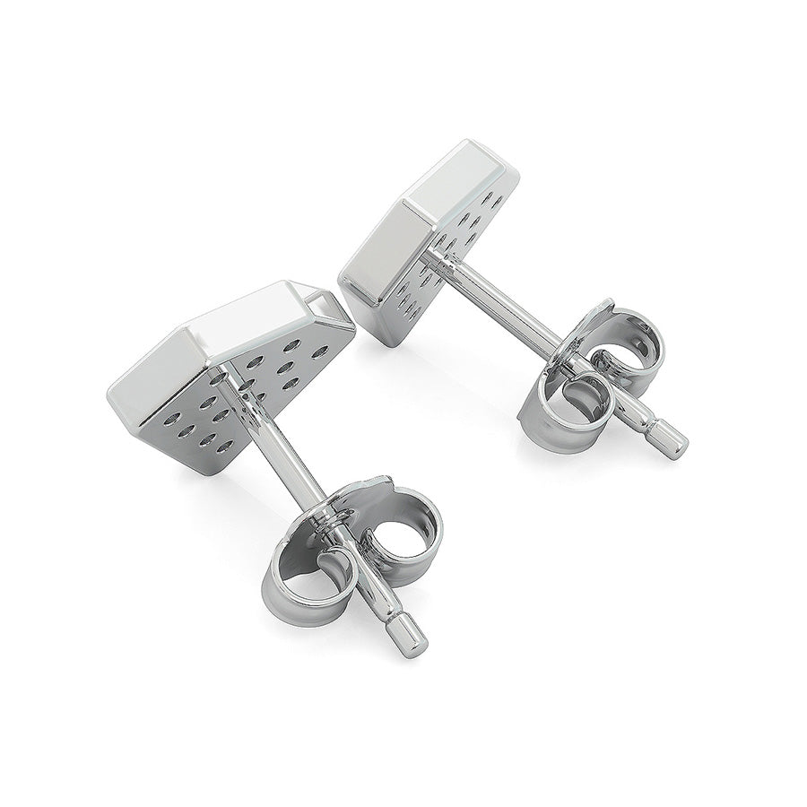 Diamond Shape Cluster Earrings