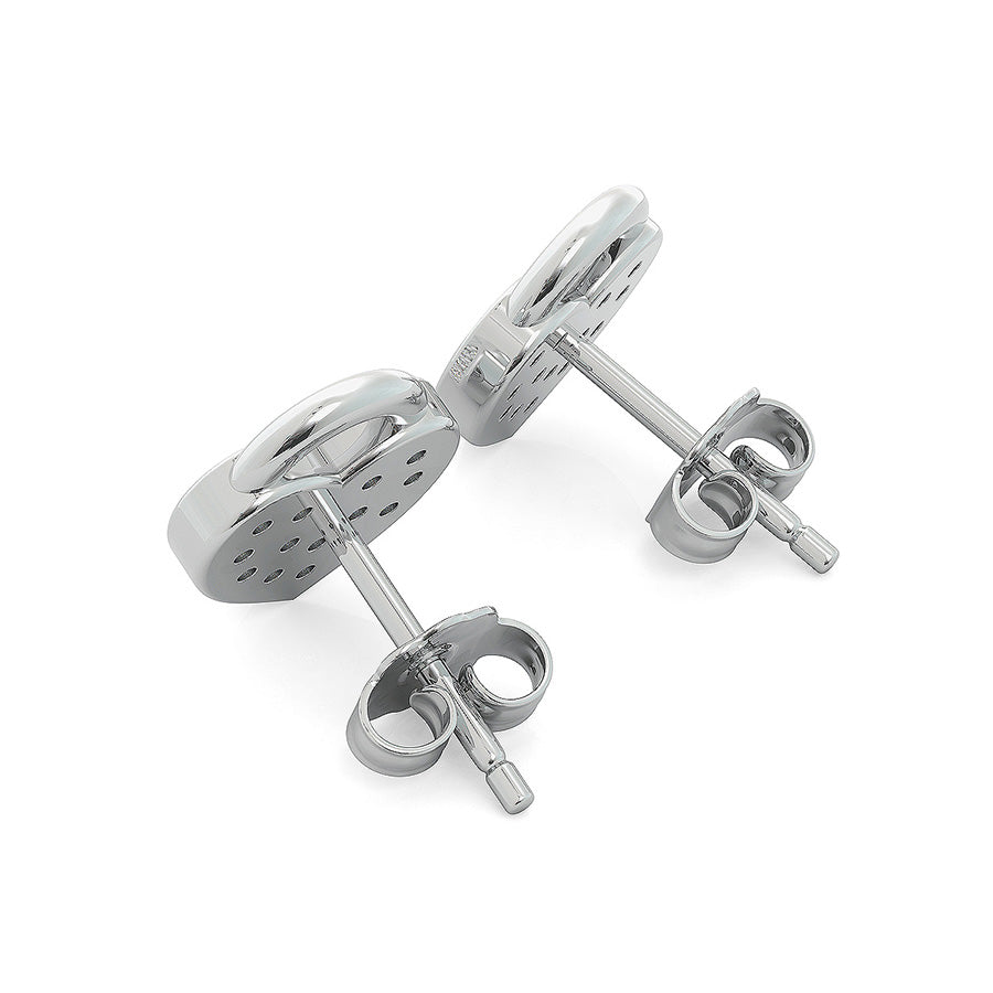 Heart Shape Lock Cluster Earrings