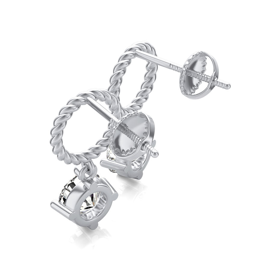Dangle Solitaire Earrings