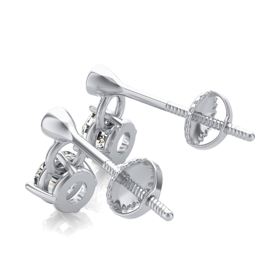 Dangle Solitaire Earrings