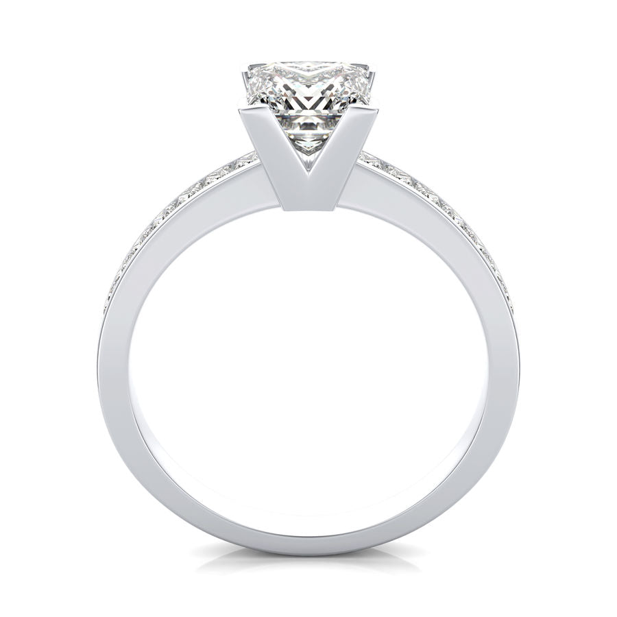 Channel Set Engagement Ring