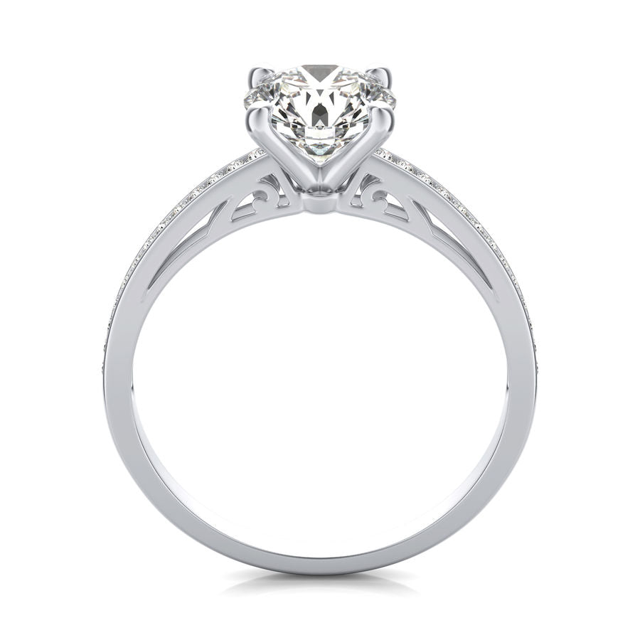 Channel Set Engagement Ring