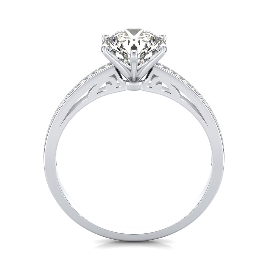 Channel Set Engagement Ring