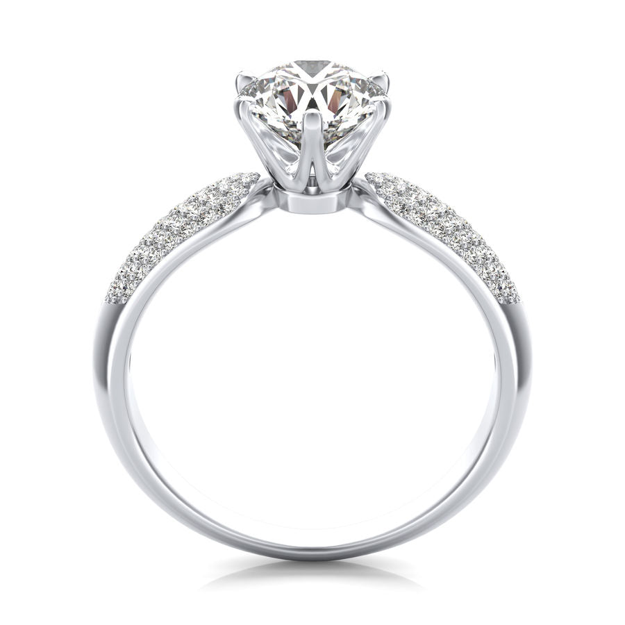 Micro Pave Engagement Ring
