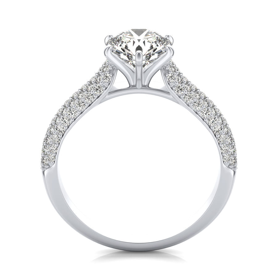Micro Pave Engagement Ring