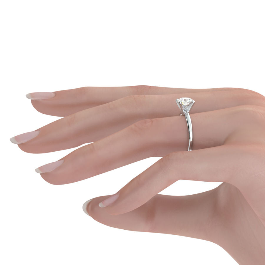 Black Friday Sale, 0.50 ct. Diamond Solitaire Engagement Ring in 14K White Yellow or Rose
