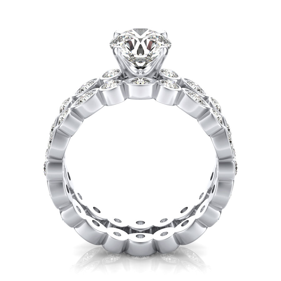 Eternity Engagement Ring With Matching Band