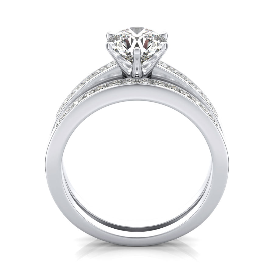 Channel Set Engagement Ring