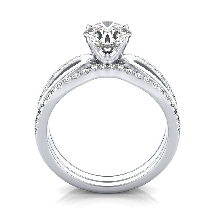Solitaire Engagement Ring With Matching Band