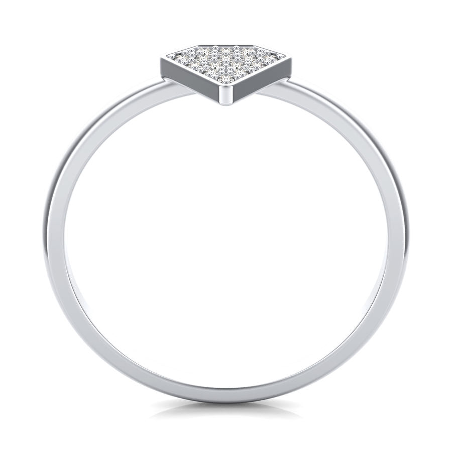 Diamond Shape Cluster Ring