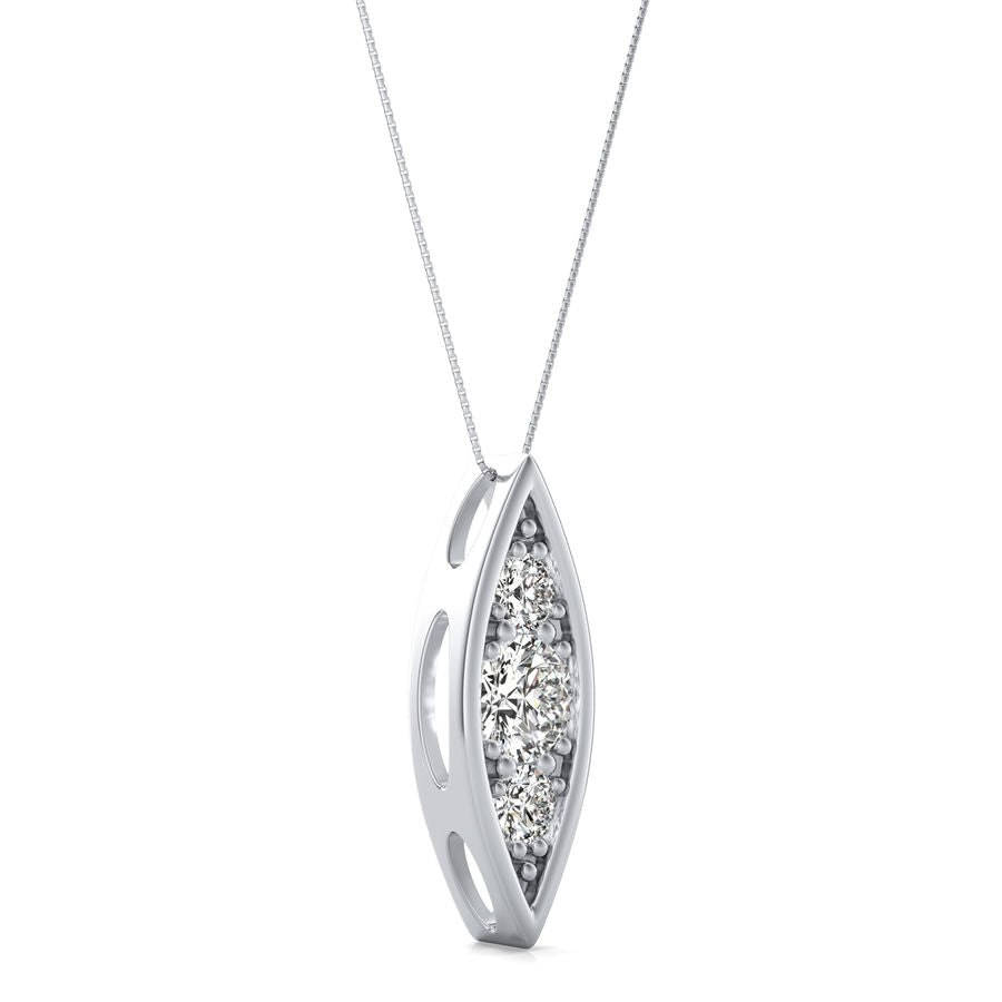 Cluster Marquise Pendant
