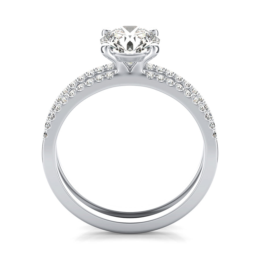 Double Band Engagement Ring