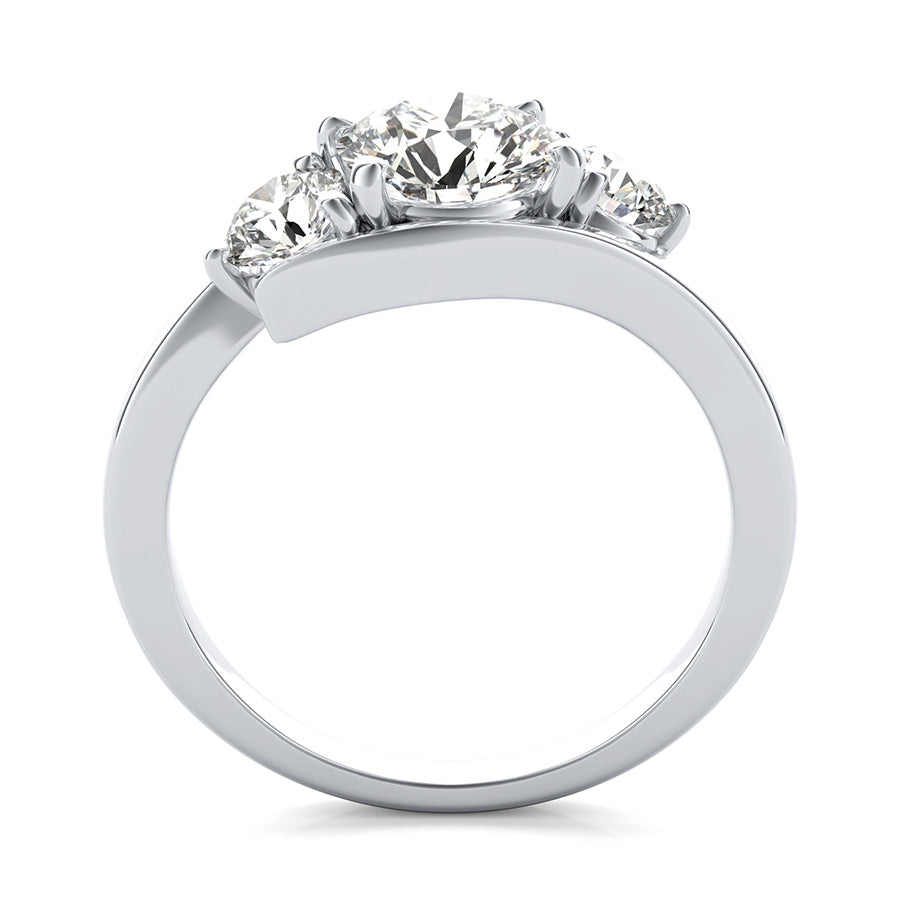 Eluna Prong Set Three Stone Engagement Ring