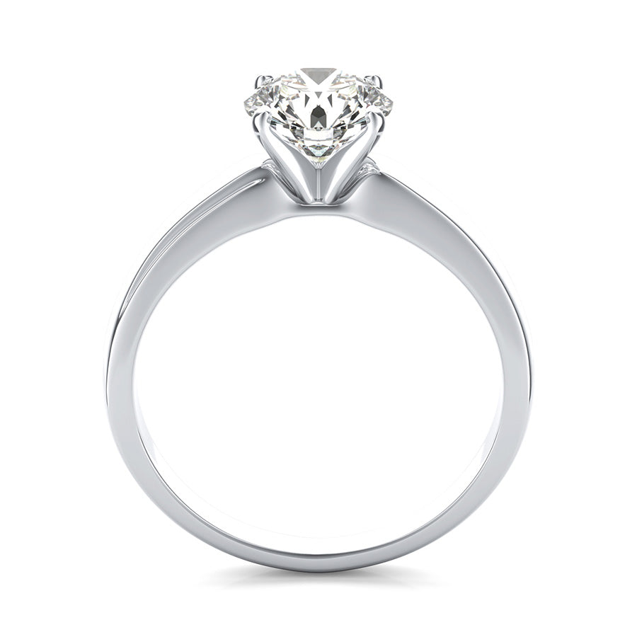 Solitaire Engagement Ring With Heavy Shank
