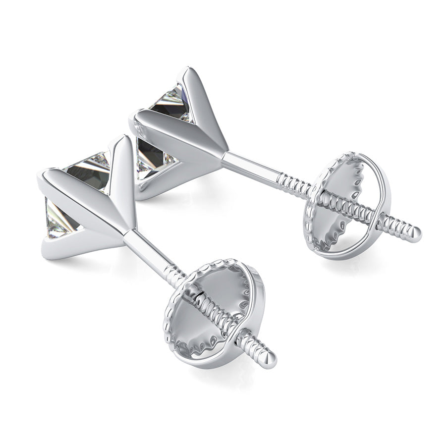 V Prong Martini Stud Earrings