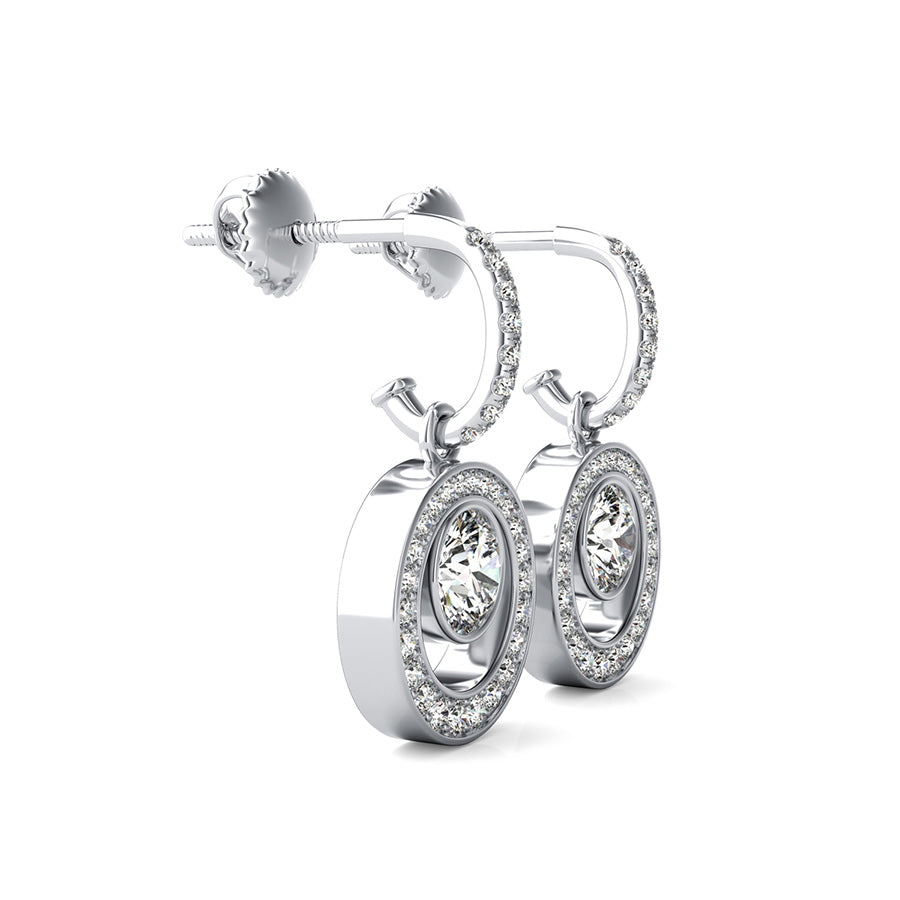 Dangling Bezel Earrings