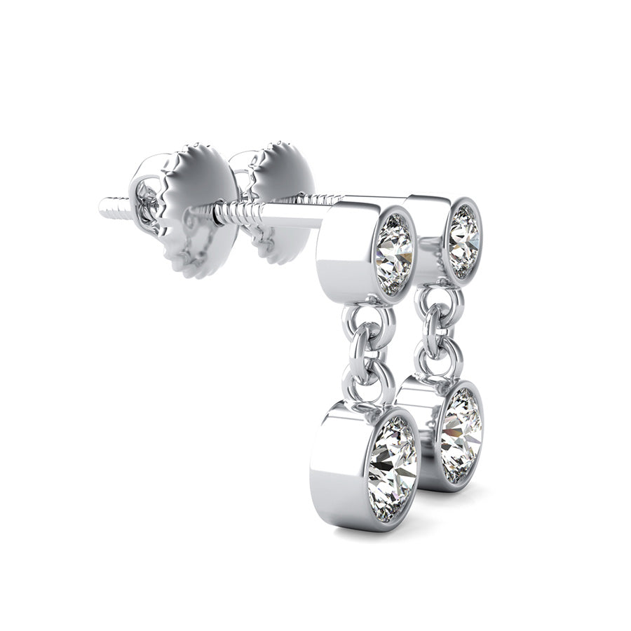 Bezel Set Earrings