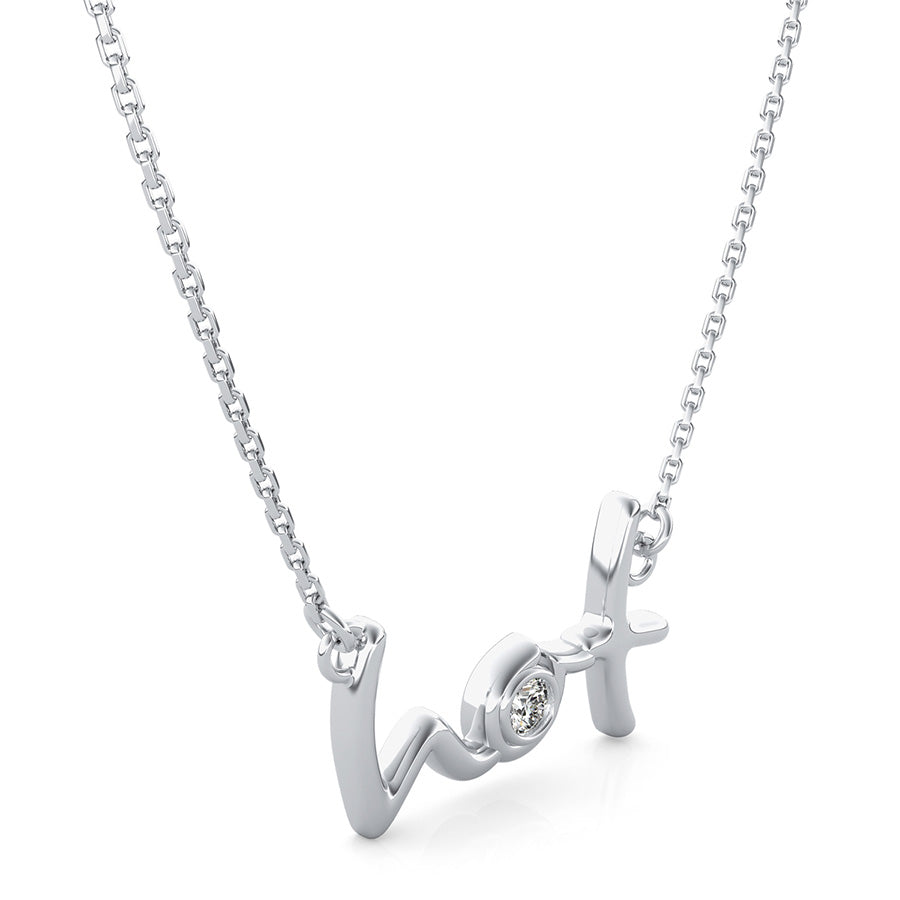 "Hot" Pendant With Bezel Set Stone
