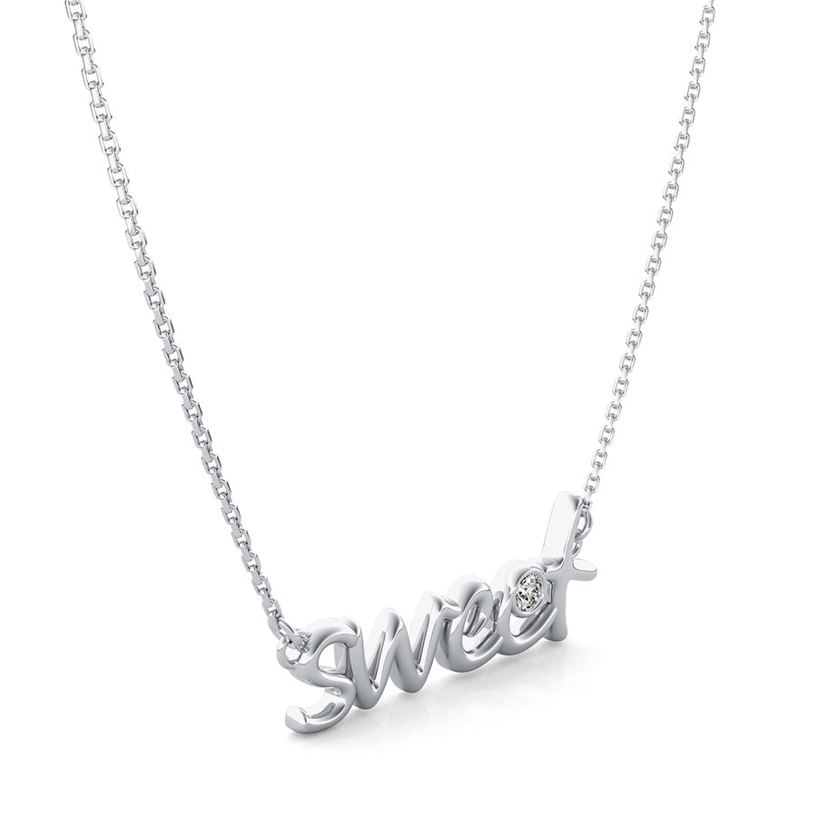 "Sweet" Pendant With Bezel Set Stone