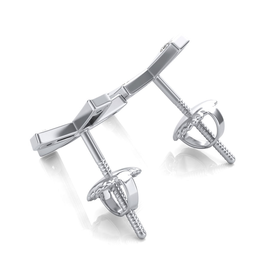 Stud Cross Earrings