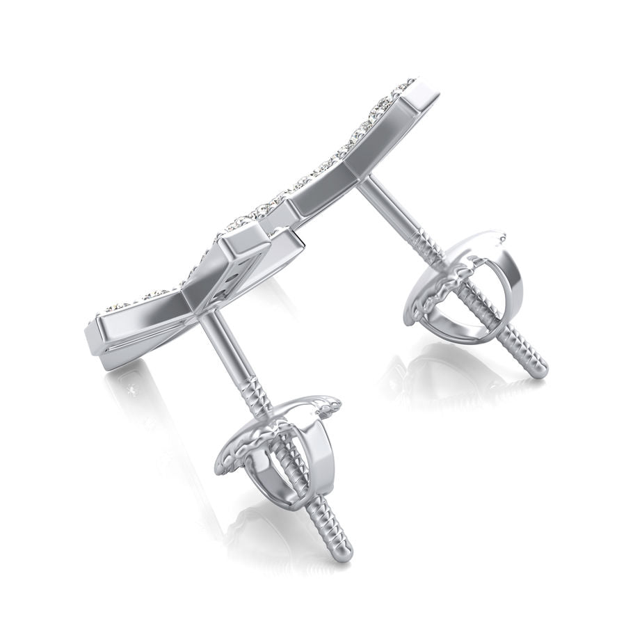 Stud Cross Earrings