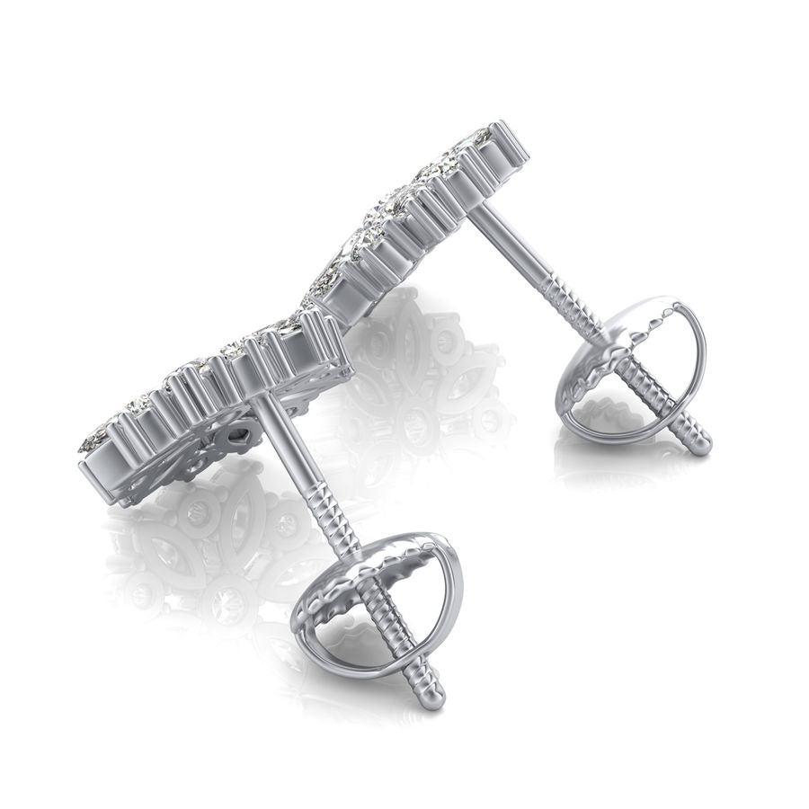 1.00 Ct. T.W. Cluster Stud Earrings
