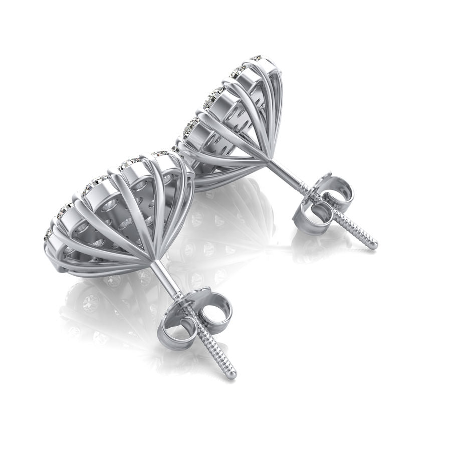 2.50 Ct. T.W. Cluster Stud Earrings