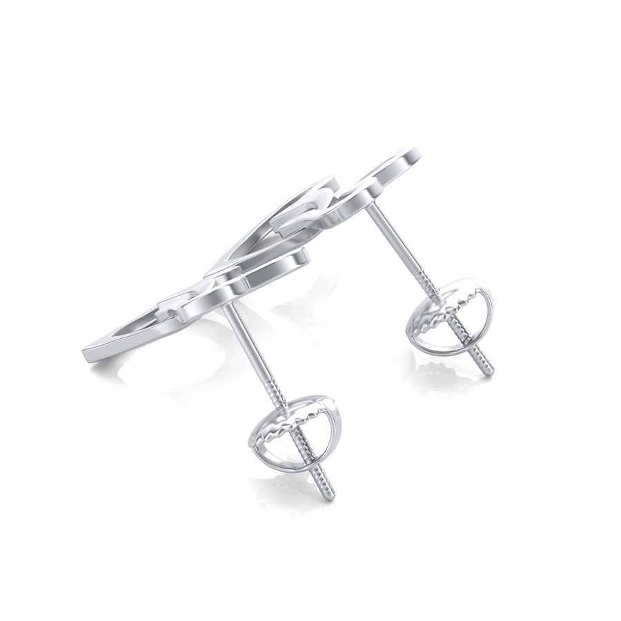 Two Hearts Drop Earrings