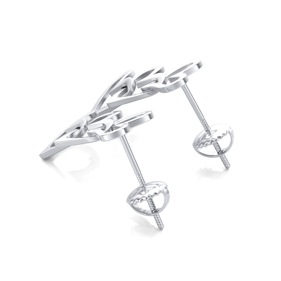 Three Hearts Drop Earrings