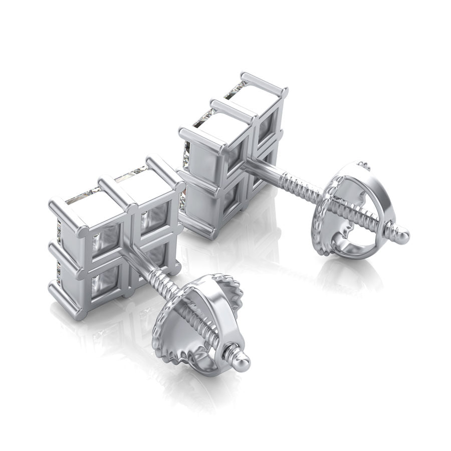 0.75 Ct. T.W. Cluster Stud Earrings
