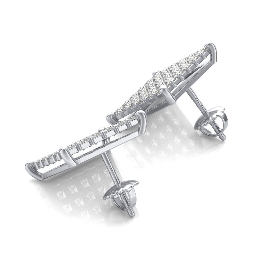 6.50 Ct. T.W. Cluster Stud Earrings