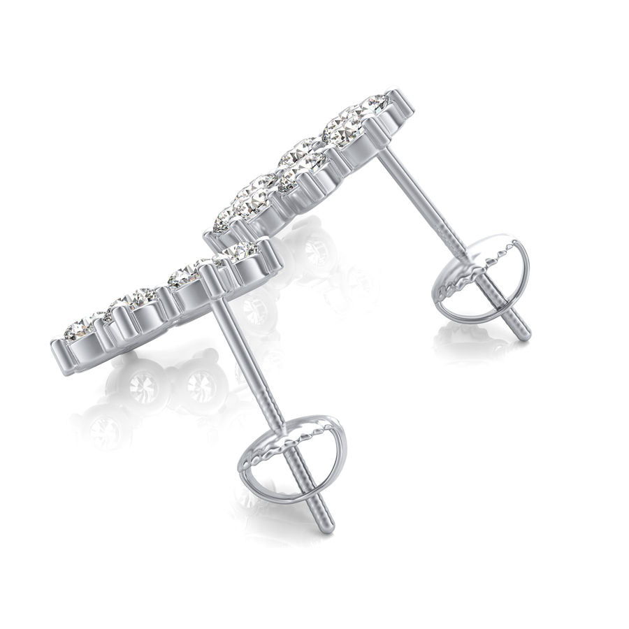 8 Stone Circle Earrings