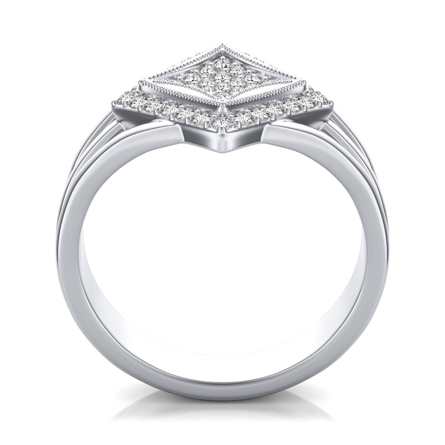 Square Diamond Shape Fashion Ring