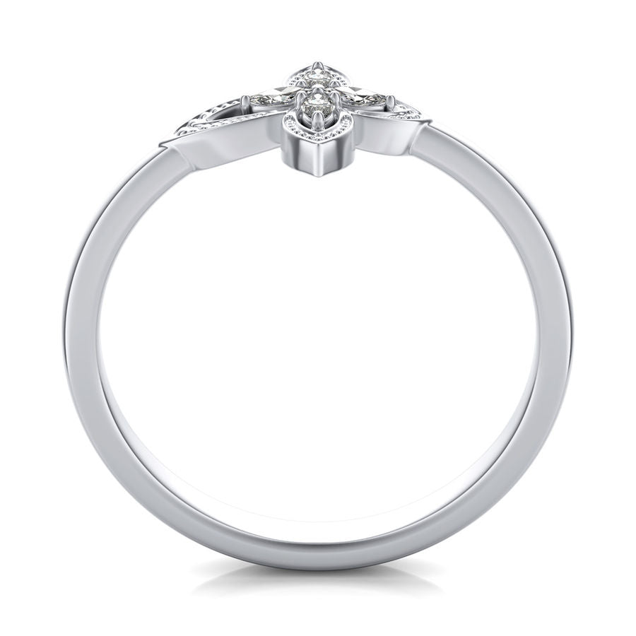 Marquise Floral Cross