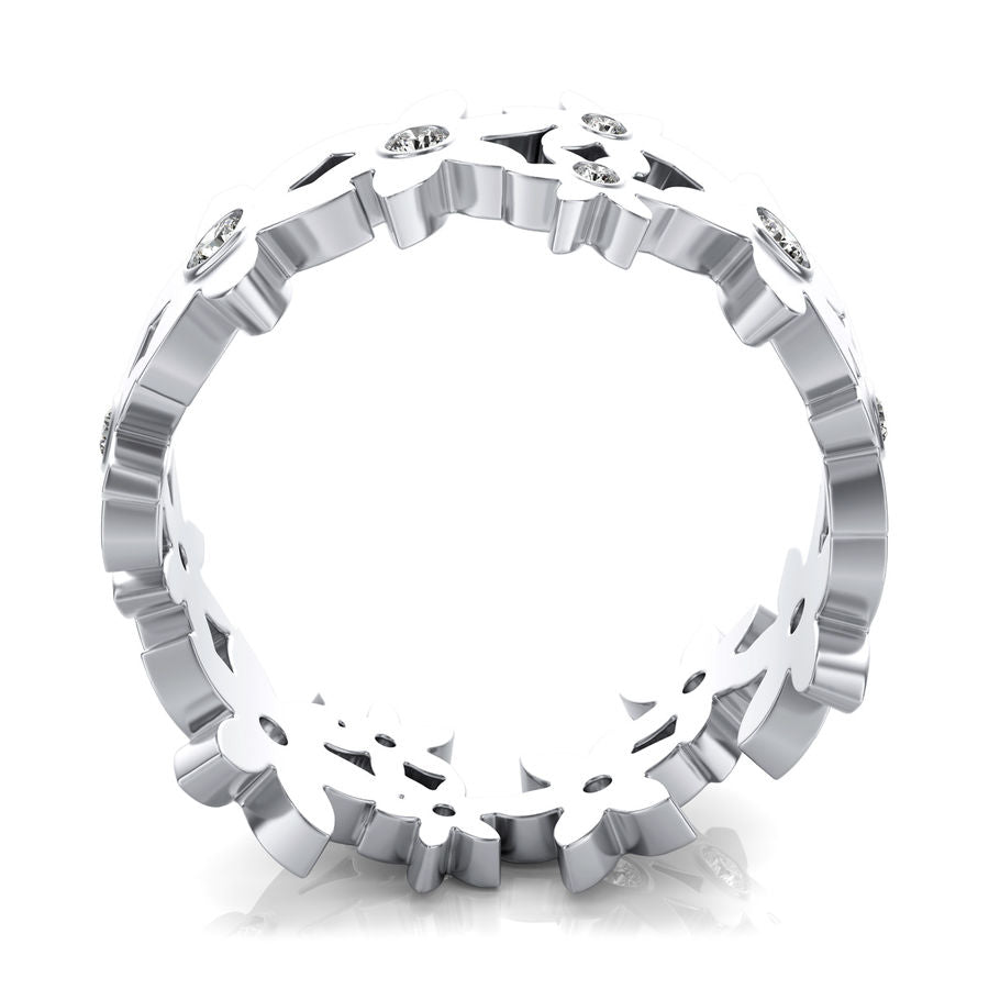 Floral Bezel Fashion Ring