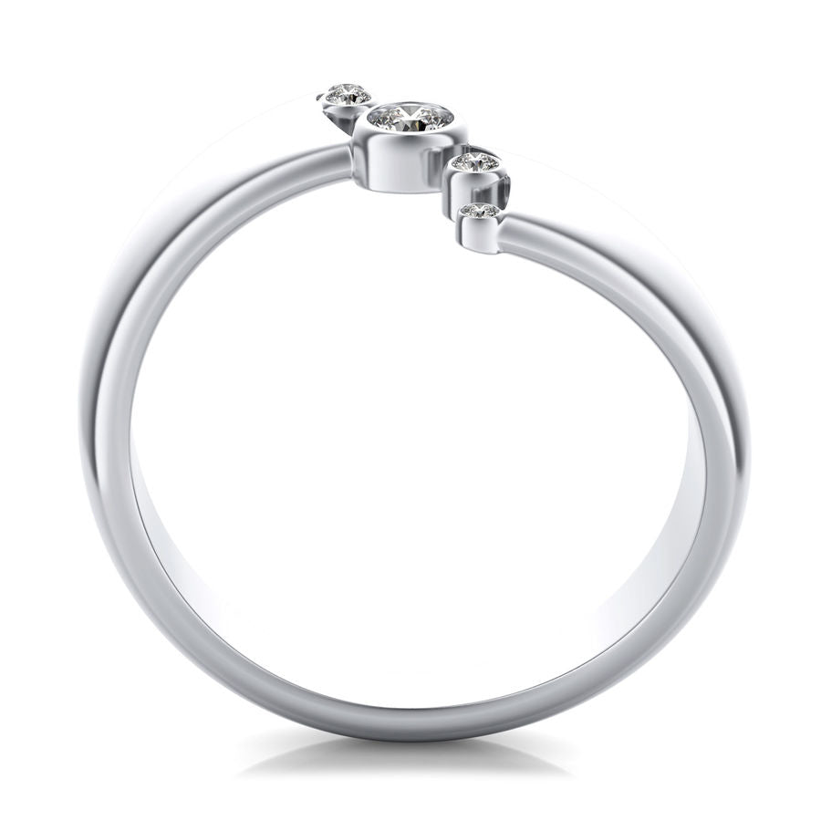 5 Star Bezel Fashion Ring